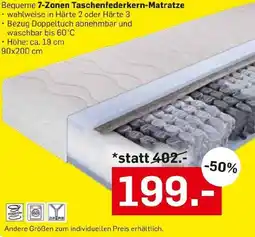 Möbel Ludwig 7-Zonen Taschenfederkern-Matratze Angebot