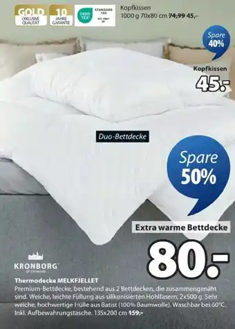 JYSK Thermodecke MELKFJELLET Angebot