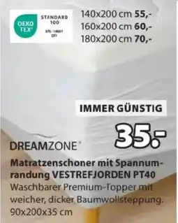 JYSK Matratzenschoner mit Spannum- randung VESTREFJORDEN PT40 Angebot
