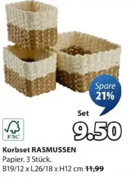 JYSK Korbset RASMUSSEN Angebot