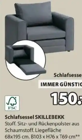 JYSK Schlafsessel IMMER GÜNSTIG Angebot