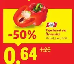 Lidl Paprika rot aus Österreich Angebot