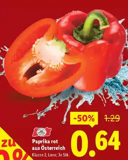 Lidl Paprika rot aus Österreich Angebot
