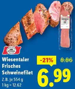Lidl Wiesentaler Frisches Schweinefilet Angebot