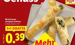 Lidl Börektstange mit Spinat und Feta Angebot