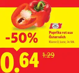 Lidl Paprika rot aus Österreich Angebot