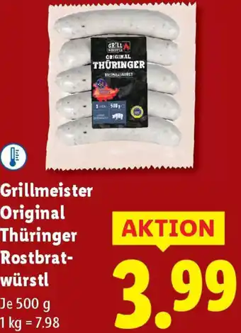 Lidl Grillmeister Original Thüringer Rostbratwürstl Angebot