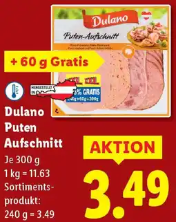 Lidl Dulano Puten Aufschnitt Angebot