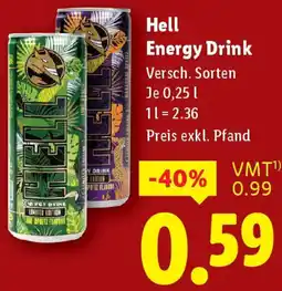 Lidl Hell Energy Drink Angebot