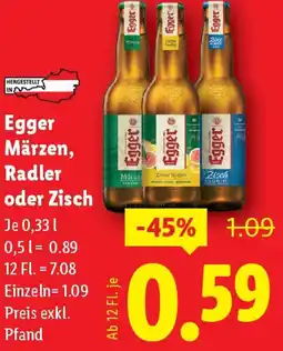 Lidl Egger Märzen, Radler oder Zisch Angebot