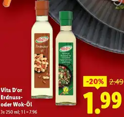 Lidl Vita D'or Erdnuss- oder Wok-Öl Angebot
