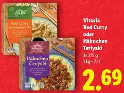 Lidl Vitasia Red Curry oder Hähnchen Teriyaki Angebot