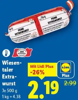 Lidl Wiesentaler Extrawurst Angebot