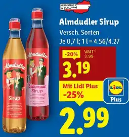Lidl Almdudler Sirup Angebot