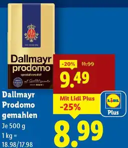 Lidl Dallmayr Prodomo gemahlen Angebot