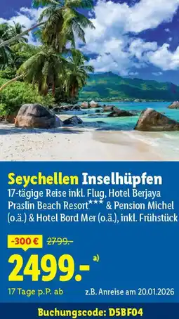 Lidl Seychellen Inselhüpfen Angebot