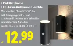 Lidl LIVARNO home LED-Akku-Außenwandleuchte Angebot