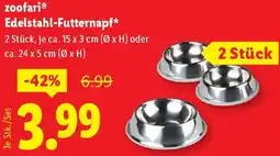 Lidl zoofariⓇ Edelstahl-Futternapf Angebot