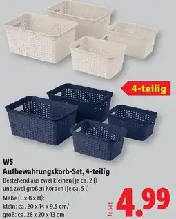 Lidl W5 Aufbewahrungskorb-Set Angebot