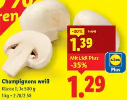 Lidl Champignons weiß Angebot