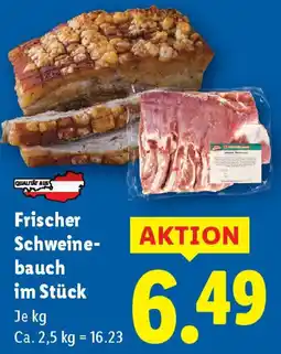 Lidl Frischer Schweine- bauch im Stück Angebot