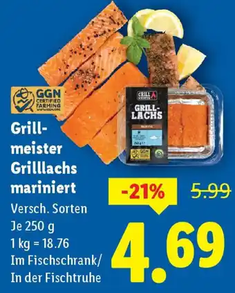 Lidl Grillmeister Grilllachs mariniert Angebot