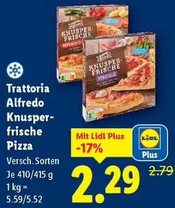 Lidl Trattoria Alfredo Knusper- frische Pizza Angebot