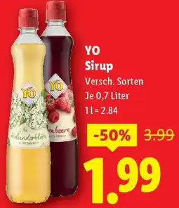 Lidl YO Sirup Angebot
