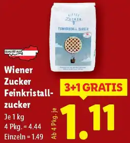 Lidl Wiener Zucker Feinkristallzucker Angebot