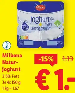 Lidl Milbona Naturjoghurt Angebot