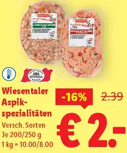 Lidl Wiesentaler Aspikspezialitäten Angebot
