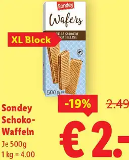 Lidl Sondey Schoko Waffeln Angebot
