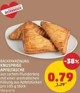 PENNY Bäckerkrönung knusprige apfeltasche Angebot
