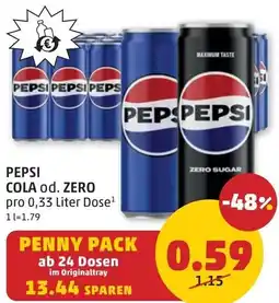 PENNY Pepsi cola od. zero Angebot