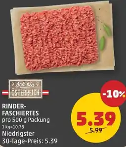 PENNY Rinder- faschiertes Angebot