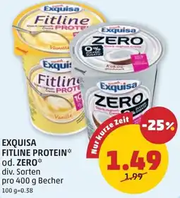 PENNY Exquisa fitline protein od. zero Angebot