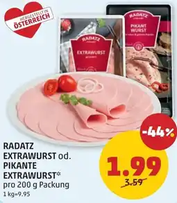 PENNY Radatz extrawurst od. pikante extrawurst Angebot