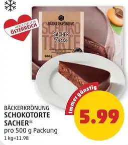PENNY Bäckerkrönung schokotorte sacher Angebot