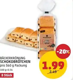 PENNY Bäckerkrönung schokobrötchen Angebot