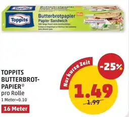 PENNY Toppits butterbrot- papier Angebot