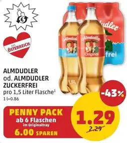 PENNY Almdudler od. almdudler zuckerfrei Angebot