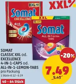 PENNY Somat classic xxl od. excellence 4-in-1-caps od. all-in-1-lemon-tabs Angebot