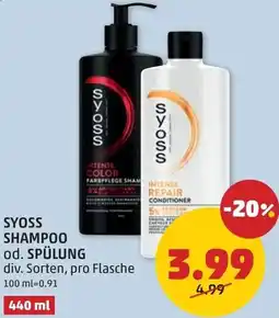 PENNY Syoss shampoo od. spülung Angebot
