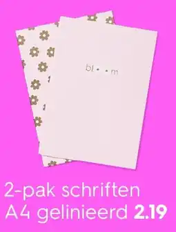 HEMA 2-pak schriften A4 gelinieerd Angebot