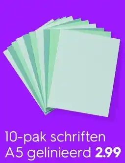 HEMA 10-pak schriften A5 gelinieerd Angebot