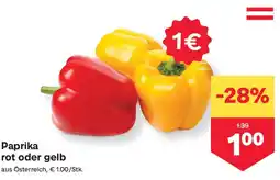 MPreis Paprika rot oder gelb Angebot
