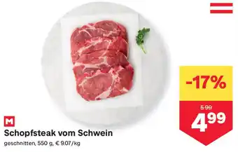 MPreis Schopfsteak vom Schwein Angebot