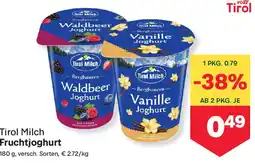 MPreis Tirol Milch Fruchtjoghurt Angebot