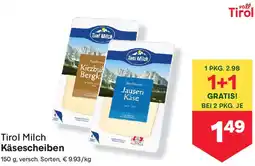 MPreis Tirol Milch Käsescheiben Angebot