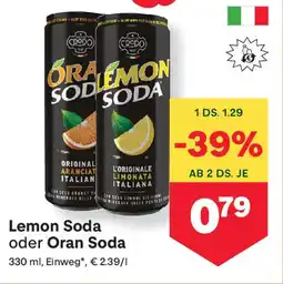 MPreis Lemon Soda oder Oran Soda Angebot